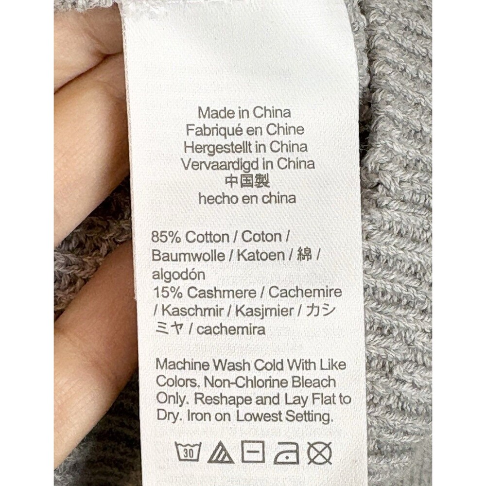 J Crew Women's Sweater Cashmere Cotton Grey Neutral Luxury Minimalist Sz Small - Picture 6 of 10